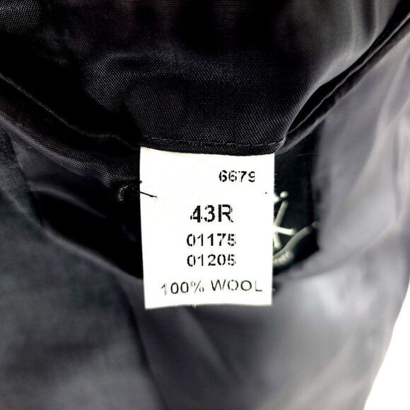 DAMAGED Jos A Bank Wool 2 Button Blazer 42R Gray‎ Twill Spec - Picture 11 of 15